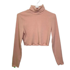 Romwe Crop Turtleneck Top